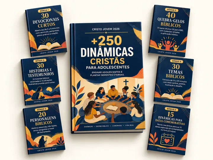 Livro principal com os seis bônus Cristo Jovem